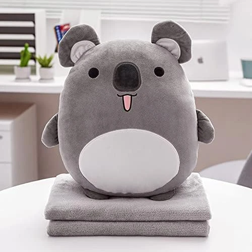 Unlockgift Cute Animal Soft Travel Blanket And Pillow Set Compact Travel Pillow With Blanket For Airplane, Car, Camping, Office, Train-Strawberry 12 Unlockgift Cute Animal Soft Travel Blanket And Pillow Set Compact Travel Pillow With Blanket For Airplane, Car, Camping, Office, Train-Strawberry - Image 12