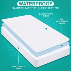 Waterproof Bamboo Mattress Protector (Queen) – Stretches Up To 17 Inches Deep – 5 Sided Mattress Cover – Soft & Breathable Fitted Style 15 Waterproof Bamboo Mattress Protector (Queen) – Stretches Up To 17 Inches Deep – 5 Sided Mattress Cover – Soft & Breathable Fitted Style -Amazon Shop 41TPMELXCTL
