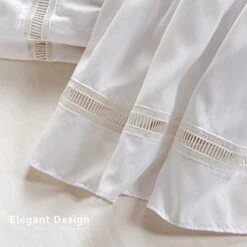 Wrap Around Ruffled Lace Bed Skirt, Elastic Dust Ruffle With Adjustable Belts,15 Inch Drop Easy To Put On, Bed Frame Cover, Machine Washable (Ruffled Lace, Full/Twin-15) -Amazon Shop 41Tpv1N0ZlL