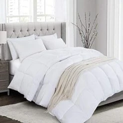 Down Alternative Fluffy Comforter 120“ X 120” Oversized King Comforter 116 Oz All Season Quilted Duvet Insert With Duvet Cover,8 Corner Tabs,White (White, Oversized King) -Amazon Shop 41UQVKqiVaL. AC