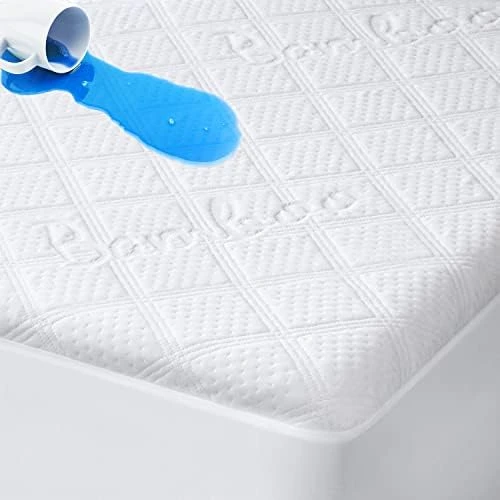 King Size Cooling Bamboo Waterproof Mattress Protector, 3D Air Fabric Breathable Mattress Pad Cover With Deep Pocket Matressprotector King Size Soft & Noiseless 8 King Size Cooling Bamboo Waterproof Mattress Protector, 3D Air Fabric Breathable Mattress Pad Cover With Deep Pocket Matressprotector King Size Soft & Noiseless - Image 8