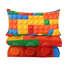 Teen Boy Comforter Set King Colorful Toy Bedding Set 3 Piece Funny Building Blocks Bed Set Cute Comforter King Size Bedspreads -Amazon Shop 41UgGsELqIL