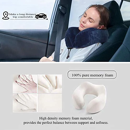 Hifye Memory Foam Travel Pillow - Neck Pillow For Pain Relief Sleeping, Chin In Any Sitting Position | Travel Accessory 100% Pure Memory Foam Pillow | Ideal For Men Women And Kids(Black) 6 Hifye Memory Foam Travel Pillow - Neck Pillow For Pain Relief Sleeping, Chin In Any Sitting Position | Travel Accessory 100% Pure Memory Foam Pillow | Ideal For Men Women And Kids(Black) - Image 6