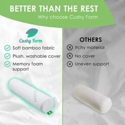 Thera Health Neck Roll Pillow - Viscose Of Bamboo Tube Pillow W/Washable Cover - Memory Foam Cylinder Pillows For Spine Discomfort, Yoga, Bed - Bolster Pillow & ﻿Travel Pillow -Amazon Shop 41VCpCUTdIL