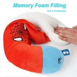 Superhero Travel Pillow For Kids & Adults With Sleep Eye Mask, Memory Foam U-Shaped Neck Pillow With Washable Cover, Soft Head Support Travel Accessories For Airplane Car Train Bus Recline, Red 12 Superhero Travel Pillow For Kids & Adults With Sleep Eye Mask, Memory Foam U-Shaped Neck Pillow With Washable Cover, Soft Head Support Travel Accessories For Airplane Car Train Bus Recline, Red -Amazon Shop 41VW6r8eCoL