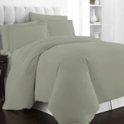 400 Thread Count 2 Piece Duvet Cover Set, 100% Long Staple Cotton Sage Green Twin Quilt Cover Set, Luxury Soft Sateen Weave Bedding Set With Button Closure (Camel Twin/Twin XL 2PC Duvet Cover Set)