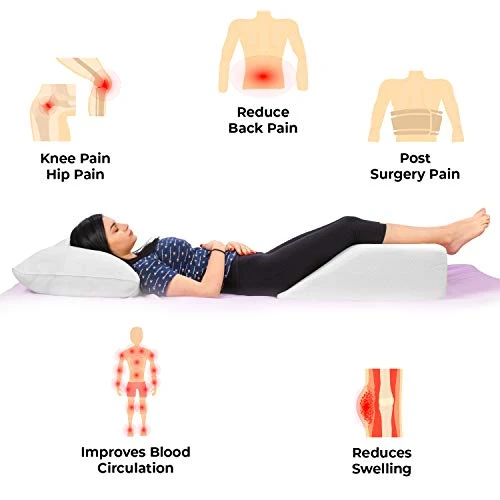 Ebung Memory Foam Leg Elevation Pillows - Leg Support Pillow To Elevate Feet, Sleeping, Blood Circulation, Leg Swelling Relief, Sciatica Pain Relief, Back Pain & Pregnancy - Leg Wedges For Elevation 6 Ebung Memory Foam Leg Elevation Pillows - Leg Support Pillow To Elevate Feet, Sleeping, Blood Circulation, Leg Swelling Relief, Sciatica Pain Relief, Back Pain & Pregnancy - Leg Wedges For Elevation - Image 6