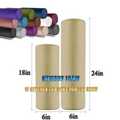 Tinbolunce Memory Foam Roll Pillow For Knee/Leg/Neck - Full Moon Bolster/Round Cylinder Pillow For Sleeping On Side Or Back - Removable Cooling Cover Length 18" X 6" Diameter (Black) -Amazon Shop 41WJTDEBkML