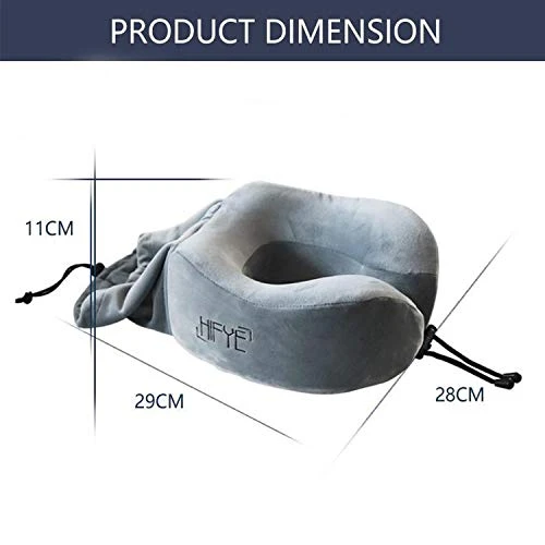 Hifye Memory Foam Travel Pillow - Neck Pillow For Pain Relief Sleeping, Chin In Any Sitting Position | Travel Accessory 100% Pure Memory Foam Pillow | Ideal For Men Women And Kids(Black) 5 Hifye Memory Foam Travel Pillow - Neck Pillow For Pain Relief Sleeping, Chin In Any Sitting Position | Travel Accessory 100% Pure Memory Foam Pillow | Ideal For Men Women And Kids(Black) - Image 5