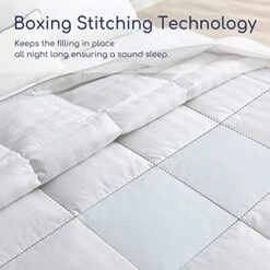 Goose Feather Down Comforter King Size Lightweight Down Comforter White Down Duvet Insert King Down Bedding Comforter With 100% Cotton Shell 500TC Count 106 X 90 Inches -Amazon Shop 41XTxAwRsnL