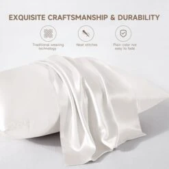 100% Silk Pillowcase For Hair And Skin, Both Sides Grade 6A+ Mulberry Silk Pillow Case With Hidden Zipper, Soft & Smooth White Pillowcases(1pc, Queen Size 20"x30") -Amazon Shop 41Xf3Rfri6L