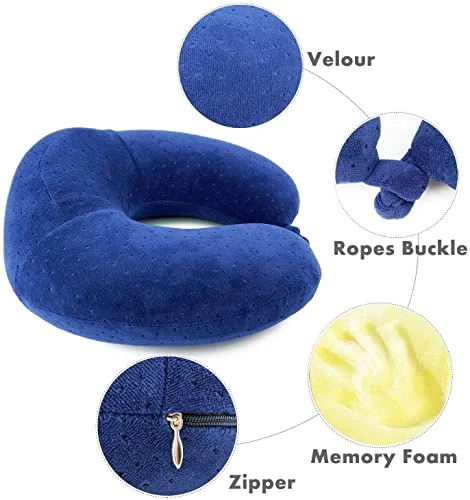 Cozy BoSpin Travel Pillow - Luxury Memory Foam Neck Support Cushion Neck Support Pillow (Gray) 2 Cozy BoSpin Travel Pillow - Luxury Memory Foam Neck Support Cushion Neck Support Pillow (Gray) - Image 2
