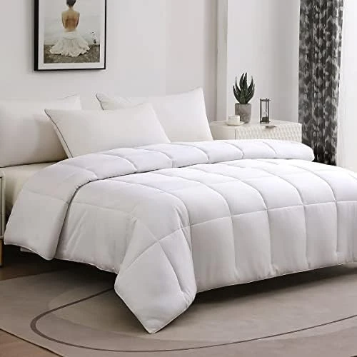 Cooling Bamboo Comforter, Soft Lightweight Bamboo King Size Summer Comforter Down Alternative Duvet Insert ,8 Corner Tabs, Breathable Comforter For Hot Sleepers(Grey-Summer,102x90) 9 Cooling Bamboo Comforter, Soft Lightweight Bamboo King Size Summer Comforter Down Alternative Duvet Insert ,8 Corner Tabs, Breathable Comforter For Hot Sleepers(Grey-Summer,102x90) - Image 9