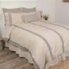 Market Place Blue Grain Sack Stripe Queen Duvet Cover