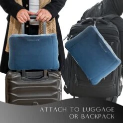 Travellow Travel Pillow And Blanket Set - 4-in-1 Ultimate Travel Kit With Memory Foam Pillow, Travel Blanket, Sleep Mask, And Earplugs-Ultimate Comfort And Coziness For Your Journeys - Blue 9 Travellow Travel Pillow And Blanket Set - 4-in-1 Ultimate Travel Kit With Memory Foam Pillow, Travel Blanket, Sleep Mask, And Earplugs-Ultimate Comfort And Coziness For Your Journeys - Blue -Amazon Shop 41ZpN0yjQiL