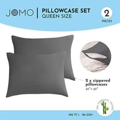 Queen Bamboo Pillow Cases - Bamboo Pillowcase Set Of 2, Bamboo Pillowcases Queen Size 2 Pack, Cooling Pillow Case 30x20 Zippered Pure 100% Viscose Hotel Quality -Amazon Shop 41ZzzGZNzfS