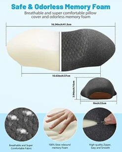 DIKEDON Neck Pillows For Pain Relief Sleeping, Cervical Neck Pillow With USB Heating, Neck Hump Correctors, Neck Spinal Decompression Pillows, Ergonomic Memory Foam Orthopedic Pillows For Beds -Amazon Shop 41aCQdUQvsL