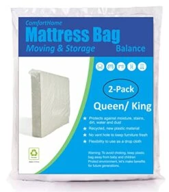 2 Pack Mattress Bag For Moving And Storage, Medium Weight, Fits Queen And King Size Mattress