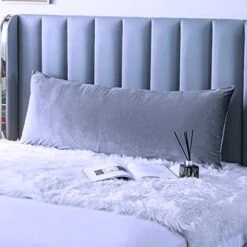 Velvet Body Pillow Cover/Case With Horizontal Hidden Zipper,Zippered Plush Fluffy Flannel Body Pillowcase,Easy To Put Pillow On (Black, 20x54 Inch,1-Piece) -Amazon Shop 41bHrWgtsDL. AC