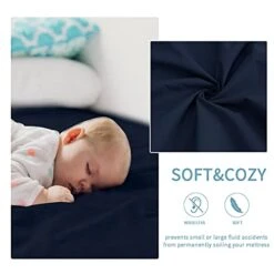 FORCHEER Navy Waterproof Mattress Protector Queen Encasement Plastic Twin Full King Calking Mattress Cover Fitted Sheet Bed With Elastic Band(Queen,Navy) 19 FORCHEER Navy Waterproof Mattress Protector Queen Encasement Plastic Twin Full King Calking Mattress Cover Fitted Sheet Bed With Elastic Band(Queen,Navy) -Amazon Shop 41c7XFA5ZbL