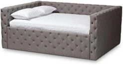 Baxton Studio Anabella Modern And Contemporary Light Beige Fabric Upholstered Queen Size Daybed -Amazon Shop 41cap76INFL. AC