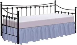 Ruffle Gathering Bed Skirt For Twin Or Single Size With 18" Drop Daybed Bed Skirt - Soft Genuine Poly Cotton/Microfiber, Split Corner Dorm Bed Skirt Solid White -Amazon Shop 41ccv6UxjwS. AC 1