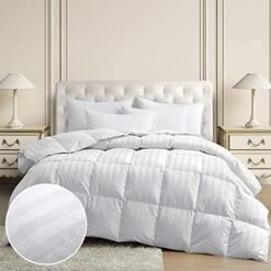 Luxurious All Season Down Comforter Hotel Collection White Stripe 100% Cotton Shell 500 Thread Count Super Soft Medium Warmth Duvet Insert, Cal King 20 Luxurious All Season Down Comforter Hotel Collection White Stripe 100% Cotton Shell 500 Thread Count Super Soft Medium Warmth Duvet Insert, Cal King -Amazon Shop 41cxKgZPFXL. AC