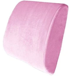 Bookishbunny Premium Memory Foam Lumbar Support Cushion Pillow (Pink)