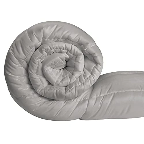 MDesign Twin All-Season Down Alternative Comforter - Quilted Duvet Insert Or Stand-Alone Comforter - Plush Microfiber Fill, Box Stitched - Machine Washable - Gray 3 MDesign Twin All-Season Down Alternative Comforter - Quilted Duvet Insert Or Stand-Alone Comforter - Plush Microfiber Fill, Box Stitched - Machine Washable - Gray - Image 3
