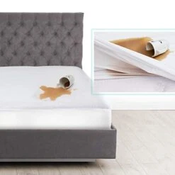 Premium Cotton Terry Mattress Protector – Soft And Waterproof Twin Deep Pocket Mattress Protector – Breathable Cover, Fits Up To 24 Inch