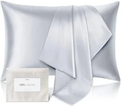 100% Pure Mulberry Silk Pillowcase For Hair And Skin - Allergen Resistant Dual Sides,600 Thread Count Silk Bed Pillow Cases With Hidden Zipper,1pc,Standard Size,Taupe -Amazon Shop 41duef1ch3L. AC 1