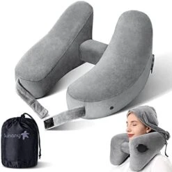 Neck Pillow For Travel Inflatable Airplane Pillow Comfortably Supports Head, Neck And Chin, Inflatable Travel Pillow With Soft Velour Cover And Portable Drawstring Bag (Black) 18 Neck Pillow For Travel Inflatable Airplane Pillow Comfortably Supports Head, Neck And Chin, Inflatable Travel Pillow With Soft Velour Cover And Portable Drawstring Bag (Black) -Amazon Shop 41eOdsnWG L. AC