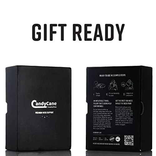 CANDY CANE Travel Pillow 2.0 Neck And Chin Support, Uniqe Design, For Airplanes, Car And Home, Inflatable With Advance Air Valve Carrying Bag, Hand Wash (Red) 4 CANDY CANE Travel Pillow 2.0 Neck And Chin Support, Uniqe Design, For Airplanes, Car And Home, Inflatable With Advance Air Valve Carrying Bag, Hand Wash (Red) - Image 4