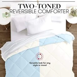 Hotel Collection Goose Down Alternative Reversible Comforter - All Season - Premium Quality Luxury Comforter - King/Cal King - Sky Blue/Ivory 9 Hotel Collection Goose Down Alternative Reversible Comforter - All Season - Premium Quality Luxury Comforter - King/Cal King - Sky Blue/Ivory -Amazon Shop 41f9KZ9VD6S