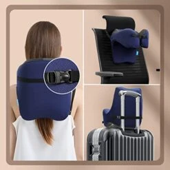 TripGood Neck Pillow For Travel - Extra Upper Back Support - Back Buckle Strap - Memory Foam Airplane Neck Pillow - Portable Travel Accessories - Blue 9 TripGood Neck Pillow For Travel - Extra Upper Back Support - Back Buckle Strap - Memory Foam Airplane Neck Pillow - Portable Travel Accessories - Blue -Amazon Shop 41fQ2WJg4BL