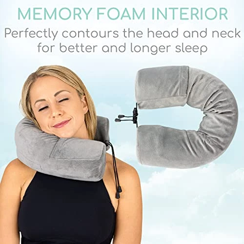 Xtra-Comfort Twist Memory Foam Travel Pillow For Neck, Chin, Lumbar And Leg Support - Neck Cushion For Traveling On Airplane - For Side, Stomach And Back Sleepers- Adjustable And Bendable Roll Pillow 4 Xtra-Comfort Twist Memory Foam Travel Pillow For Neck, Chin, Lumbar And Leg Support - Neck Cushion For Traveling On Airplane - For Side, Stomach And Back Sleepers- Adjustable And Bendable Roll Pillow - Image 4