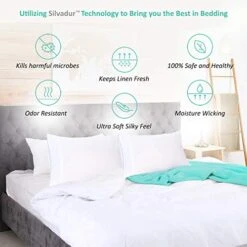Nestl Bed Sheet Set | 4 Piece Soft Bedding Microfiber Sheet Set | Queen Fitted Sheet, Flat Sheet, 2 Pillow Cases | White -Amazon Shop 41ffIrsOAQL