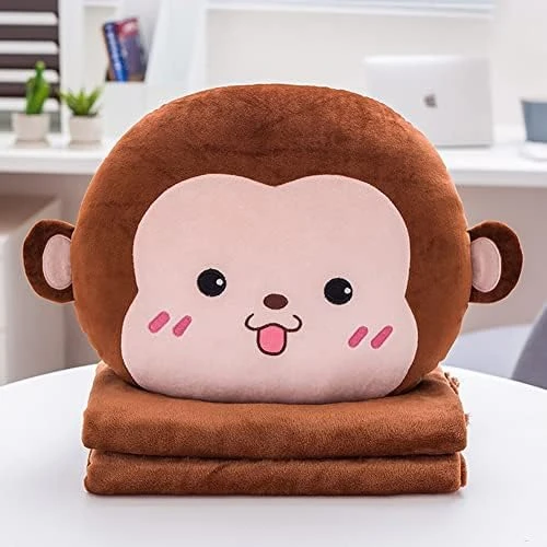 Unlockgift Cute Animal Soft Travel Blanket And Pillow Set Compact Travel Pillow With Blanket For Airplane, Car, Camping, Office, Train-Strawberry 14 Unlockgift Cute Animal Soft Travel Blanket And Pillow Set Compact Travel Pillow With Blanket For Airplane, Car, Camping, Office, Train-Strawberry - Image 14