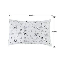Niverse Space Grey White Pillow Cases, 2 Pack Cotton Breathable Galaxy Toddler Pillow Cover Soft Pillow Shams, Travel Pillow Cases With Envelope Closure For Bedding, Standard 20" X 30" Pillowcase -Amazon Shop 41gakzQoNBL