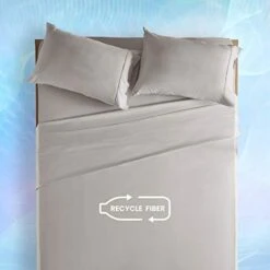 Co-Friendly King Size Bed Sheet Set 4 Piece - Soft & Breathable Microfiber Bedding Sheets Set - Including Flat Sheet, Fitted Sheet, Pillowcase (Black, King) -Amazon Shop 41hK4dGBtLL. AC