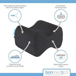 Bonmedico Knee Pillow Knee Support - Home Office Side Sleeper Pillow For Between Legs When Sleeping, Soft Memory Foam Made For Sciatica Pain Relief And Back Pain Relief, Black -Amazon Shop 41hRmZ8QOlL