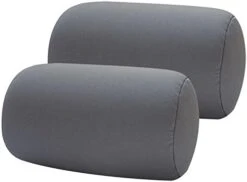 Bookishbunny 2pcs Micro Bead Roll Pillow Cushion For Bed Back Neck Head Body Support, 13" X 7", Various Designs (Dark Gray) -Amazon Shop 41hWuP0V5L. AC