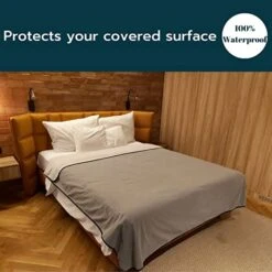 Waterproof Blanket 80”x90” For Adults – Soft, Washable, Reversible Cover Large Size For Twin, Queen, King Beds (Warm Gray/Cool Gray) - 100% Waterproof Furniture Or Mattress Protector -Amazon Shop 41hhQRoCaaL