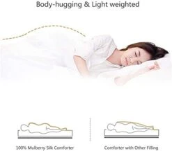 Silk Comforter For Spring And Fall With 300TC Cotton Shell, Silk Filled Comforter, Silk Quilt, Silk Duvet -Ultra Soft, Light Weighted- 100% Top Grade Silk, King Size -Amazon Shop 41hvYEfnnAL