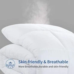 Down Alternative Fluffy Comforter 120“ X 120” Oversized King Comforter 116 Oz All Season Quilted Duvet Insert With Duvet Cover,8 Corner Tabs,White (White, Oversized King) -Amazon Shop 41hvitmb6kL