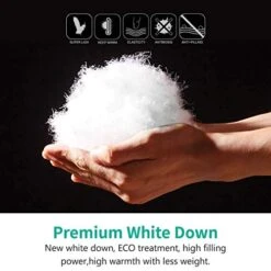 Lightweight Goose Feathers Down Comforter King, Cooling Feathers Down Duvet For Warm Weather -100% Organic Cotton, 750 Fill Power Down Quilt Thin Summer Duvet Insert (Ivory White, 106x90) -Amazon Shop 41hyvbIfvmL