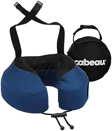 Cabeau Evolution S3 Travel Neck Pillow Memory Foam Neck Support, Adjustable Clasp, And Seat Strap Attachment - Comfort On-The-Go With Carrying Case For Airplane, Train, And Car (Jet Black) 7 Cabeau Evolution S3 Travel Neck Pillow Memory Foam Neck Support, Adjustable Clasp, And Seat Strap Attachment - Comfort On-The-Go With Carrying Case For Airplane, Train, And Car (Jet Black) - Image 7
