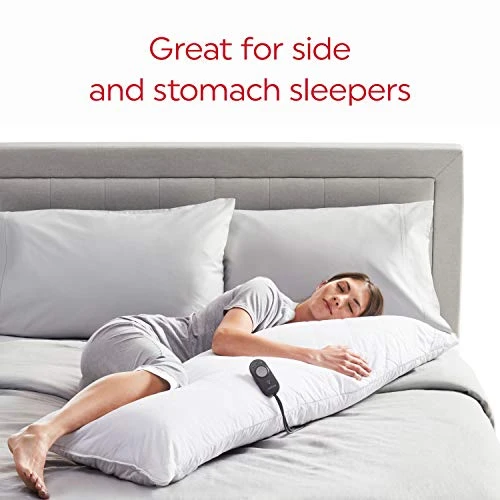 Sunbeam PSN1PBP-Z800-41I00 Heated Body Pillow With Soft, Quilted Cover, Supports Hips And Lower Back, 1000 Grams, White 5 Sunbeam PSN1PBP-Z800-41I00 Heated Body Pillow With Soft, Quilted Cover, Supports Hips And Lower Back, 1000 Grams, White - Image 5