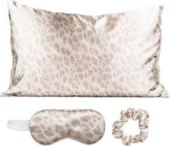 Satin Sleep Set | Softer Than Silk Pillowcase And Eyemask Set - Includes 1 Satin Pillowcase | 1 Satin Eye Mask | And 1 Satin Volume Scrunchie | Pillow Case For Hair (Blush) -Amazon Shop 41kYgeeg9sL. AC