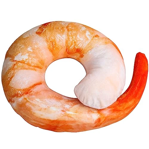 Goetland Large Shrimp Neck Pillow U Shaped Realistic Simulation Travel Throw Cushion Plush Toy 1 Goetland Large Shrimp Neck Pillow U Shaped Realistic Simulation Travel Throw Cushion Plush Toy